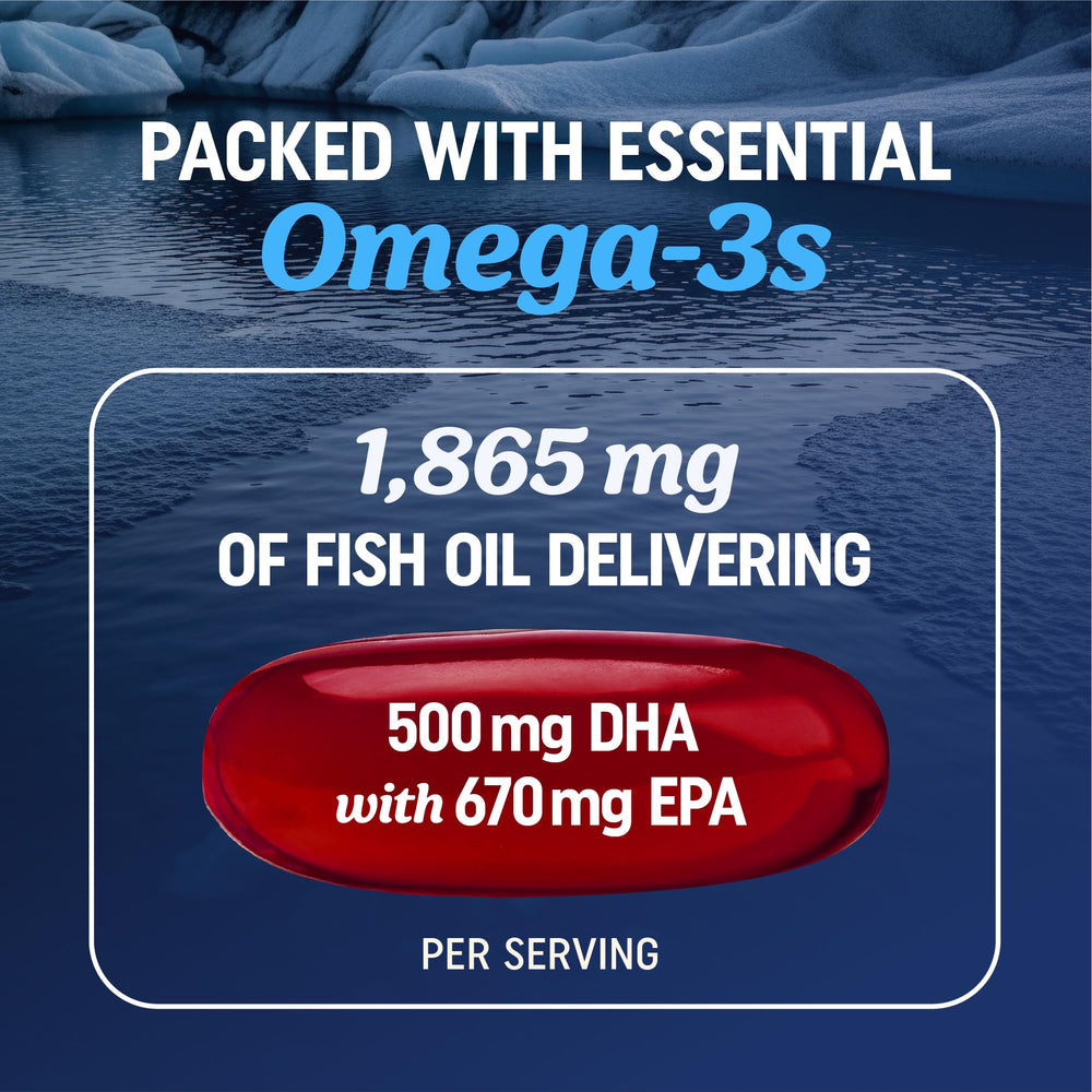 EPA and DHA Omega-3 with CoQ10 illustration