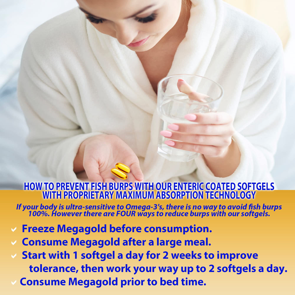 Enteric-coated burpless softgels for minimal aftertaste