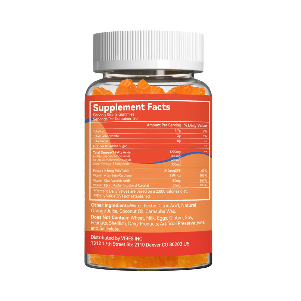 High absorption Omega-3 gummies for maximum EPA DHA uptake