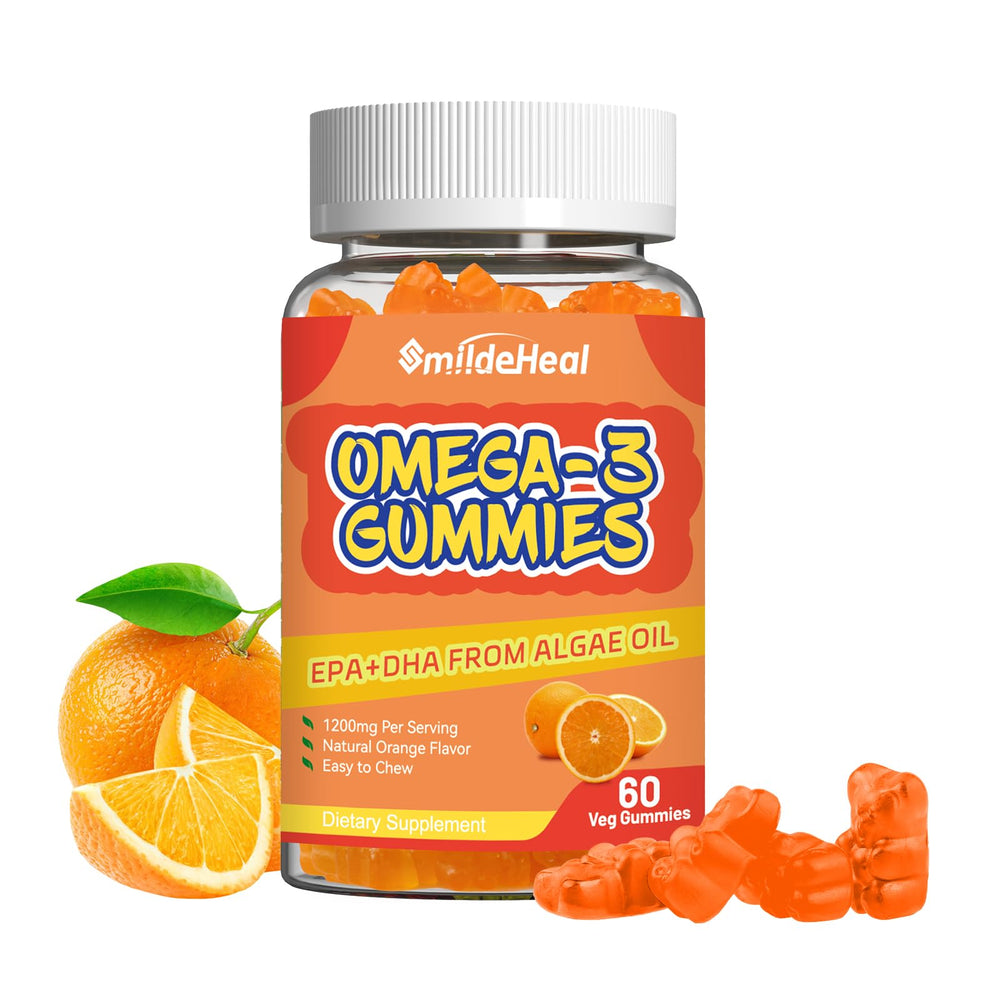 Omega 3 Gummies 1000mg with DHA and EPA for heart, brain and joint support