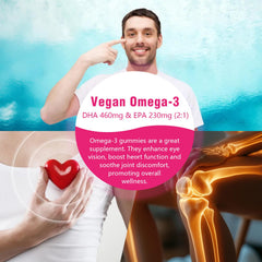 Easy-to-take vegan algae omega-3 gummy serving