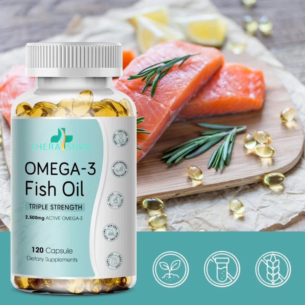 Omega-3 softgels designed for easy swallowing