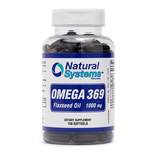 Front view of Omega 369 1000 mg softgels bottle