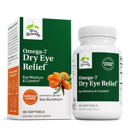 Main product image: Omega-7 Dry Eye Relief bottle with Buckthorn Seed Oil