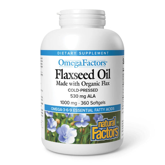 Omega Factors Flaxseed Oil bottle front