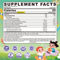 Close-up of lemon-flavored omega-3 gummies for kids (60 count)