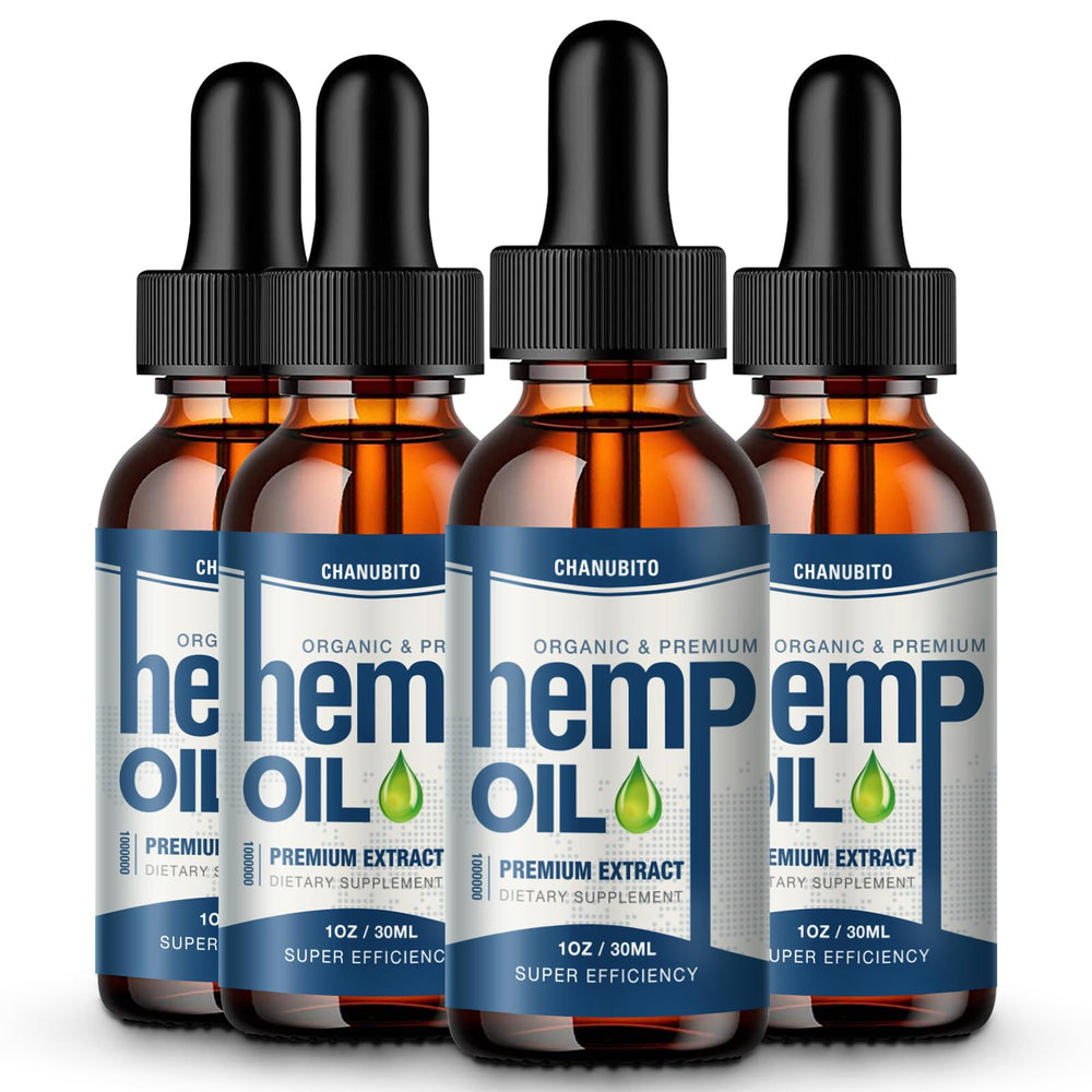 Four-pack CHANUB4ITO Omega oil drops bottle - organic high potency