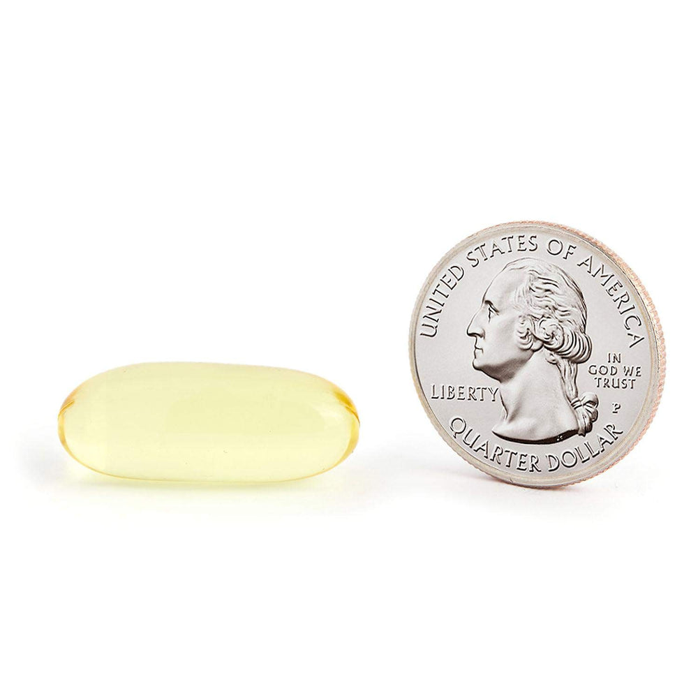 Graphic showing 900 mg EPA/DHA per softgel
