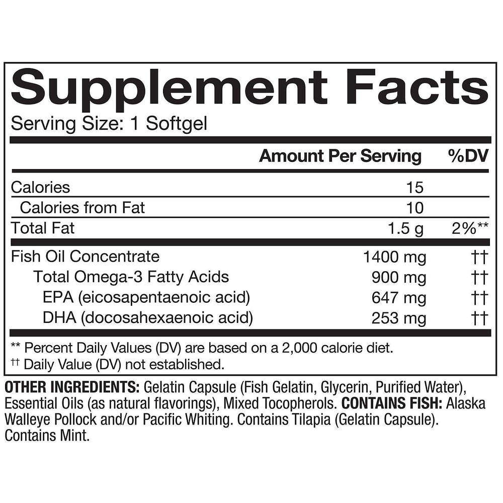 Purified, mercury-free omega-3 fish oil illustration