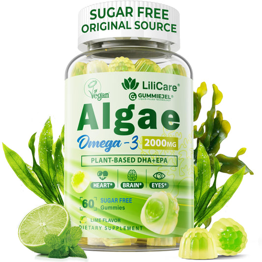 Omega-3 gummies from algae oil with DHA 640mg and EPA 290mg per serving