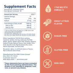 Omega 3 Gummy Chewables bottle with citrus flavor