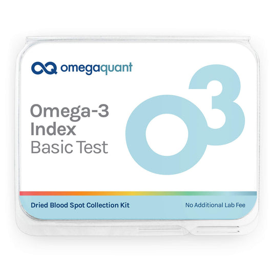 Front view of OmegaQuant Omega-3 Index Basic kit