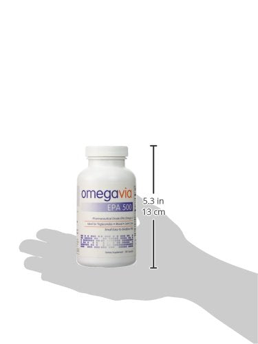 OmegaVia 120 softgels count on front for a convenient daily supply