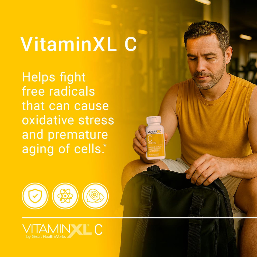 Label showing 555% Daily Value of vitamin C per serving