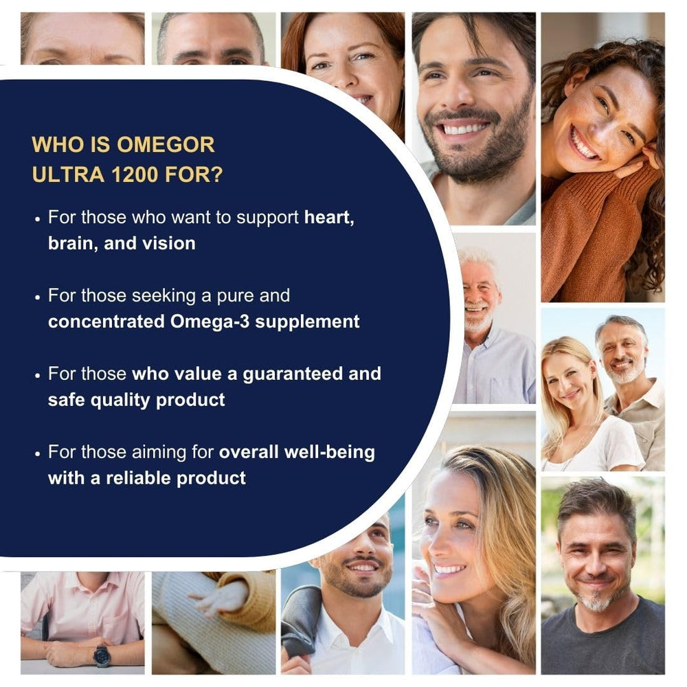 Heart health concept with Omega-3 imagery