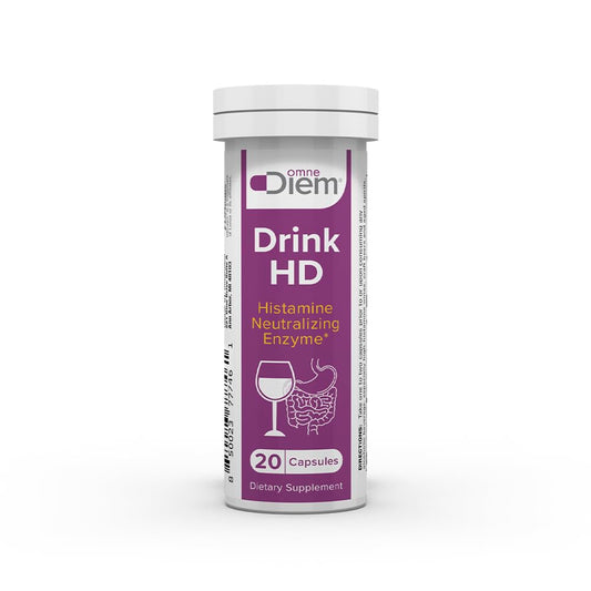 OmneDiem Drink HD bottle label on white background