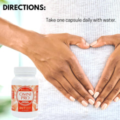 Close-up of Omni Pro probiotic capsules