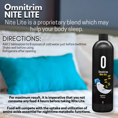 OmniTrim Nite Lite bottle label close-up