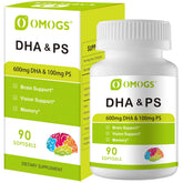 Bottle of OMOGS Algae DHA softgels
