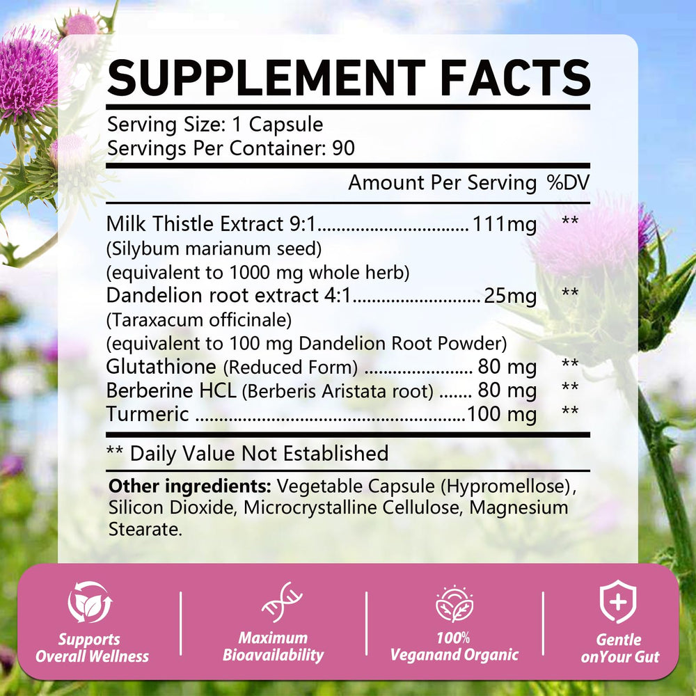 Berberine HCL and turmeric supporting liver detox and digestion
