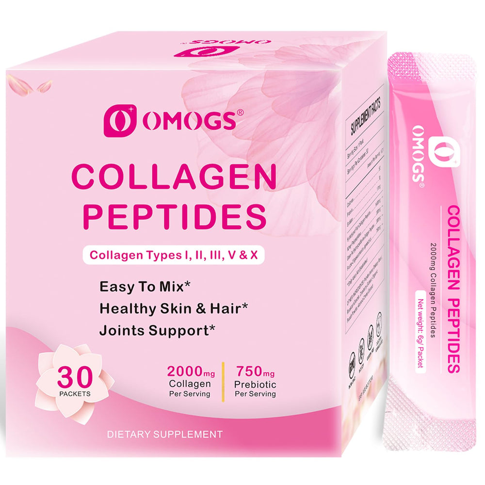 OMOGS Collagen Peptides powder with prebiotics and cranberry