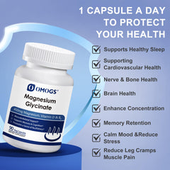 Illustration highlighting bone health support from magnesium glycinate