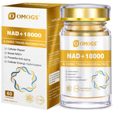 OMOGS NAD+ 300 mg + Trans-Resveratrol 200 mg bottle, 60 capsules