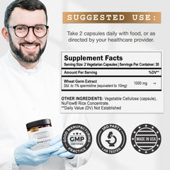 All-natural ingredients label for OMRE Spermidine