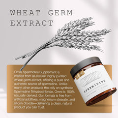 OMRE supplement facts panel highlighting spermidine content for transparency
