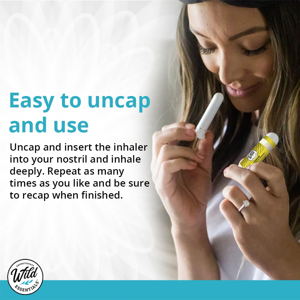 Portable nasal inhalers for on-the-go aromatherapy