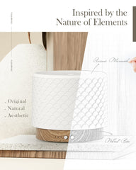 Close-up of handmade ceramic cover on diffuser