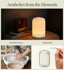 Diffuser placed on a desk with office setup