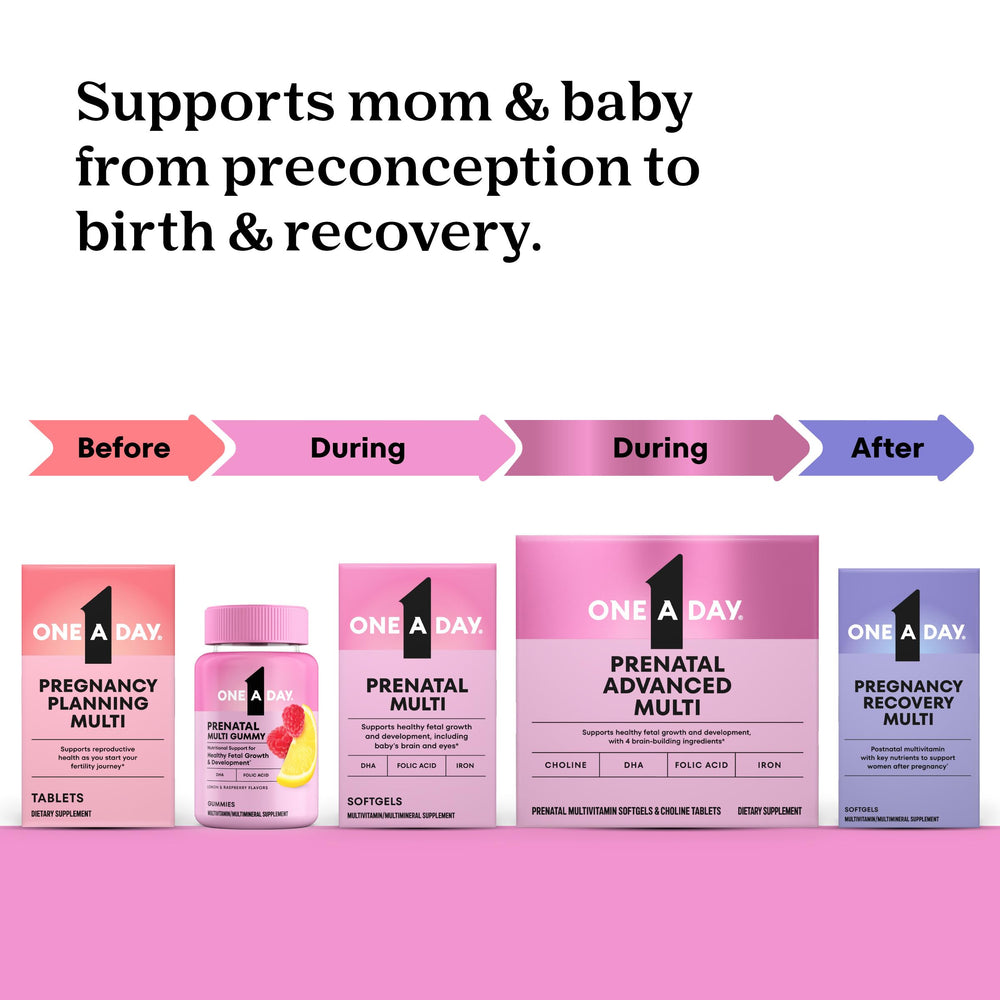 Adult taking prenatal vitamins with food