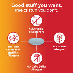 Free from wheat and dairy allergens icon on One A Day package