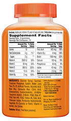 Bottle with glass of water and gummies