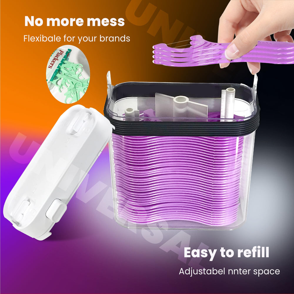 One-button push dispense mechanism for floss picks