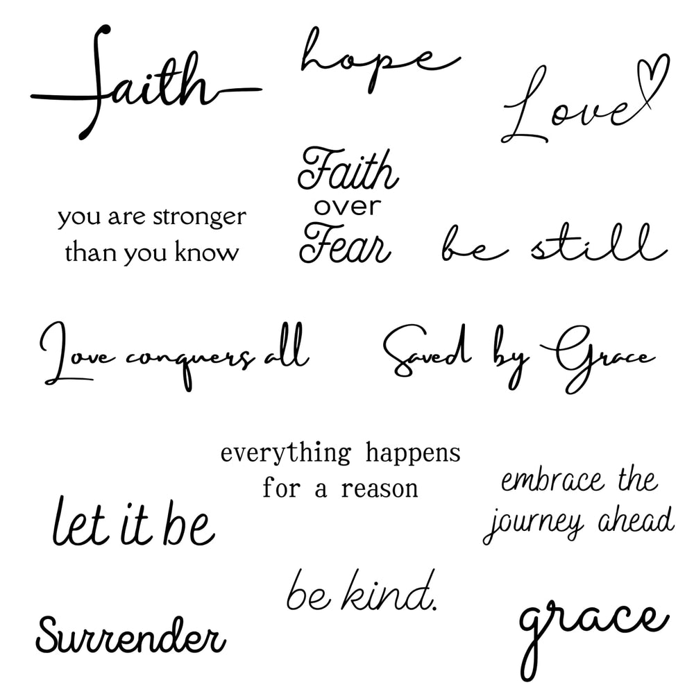 One Grace Soul Collection temporary tattoo on forearm with daily affirmation for motivation