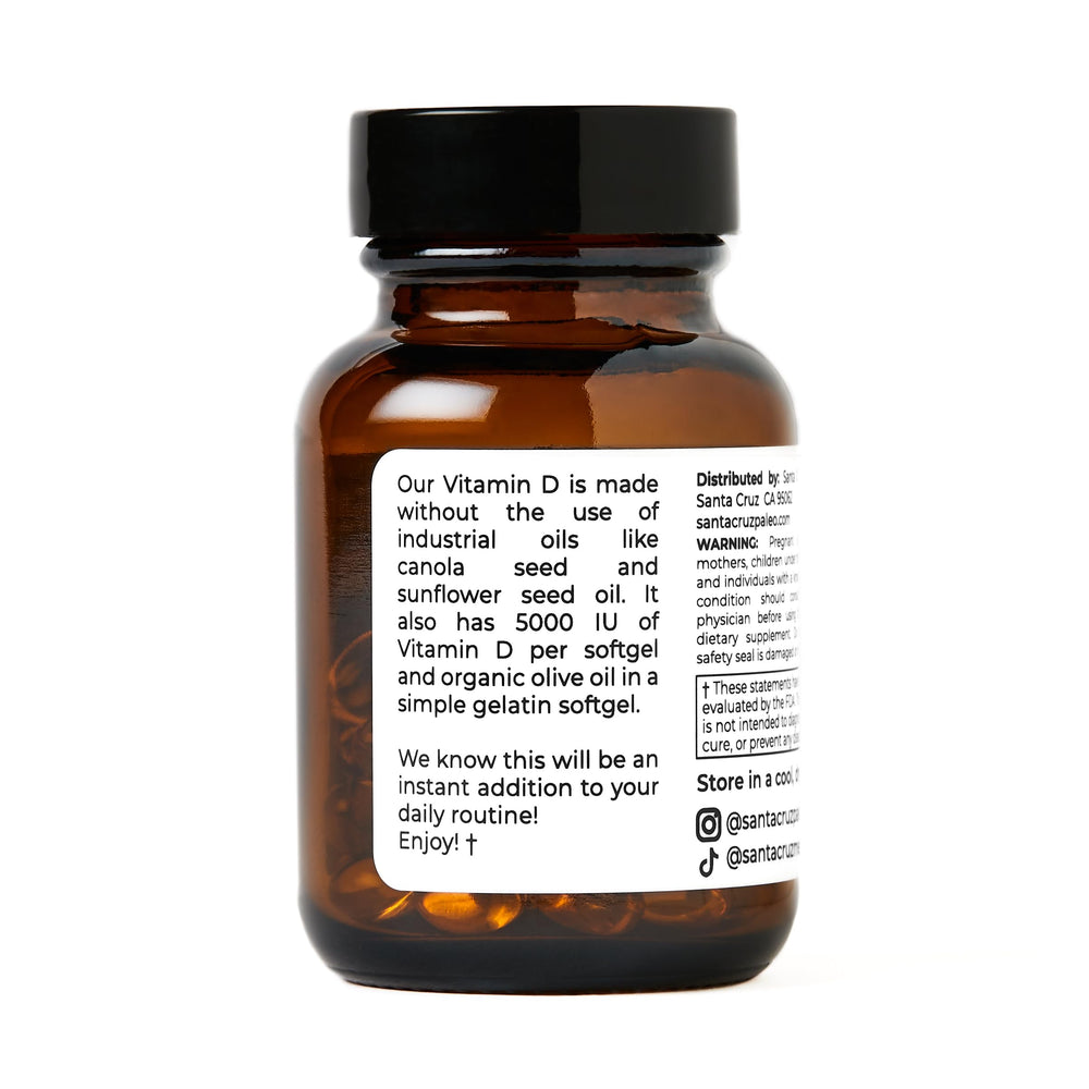 Graphic showing daily dosage: take one softgel with a meal