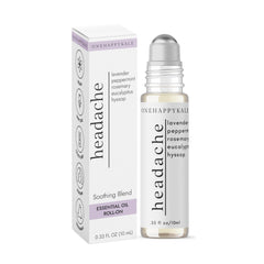 Onehappykale Headache Relief Roll-On bottle ready for fast cooling relief on the go