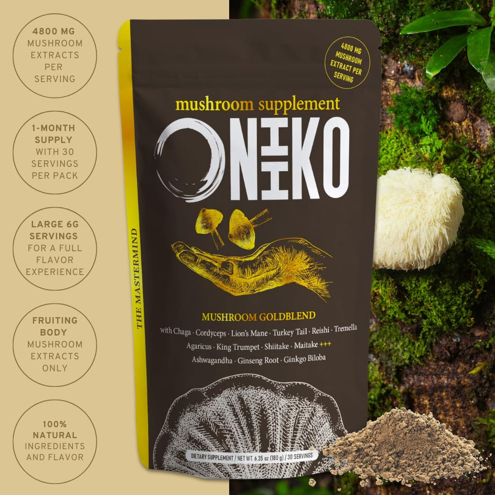 Oniiko mushroom powder with smoothie bowl
