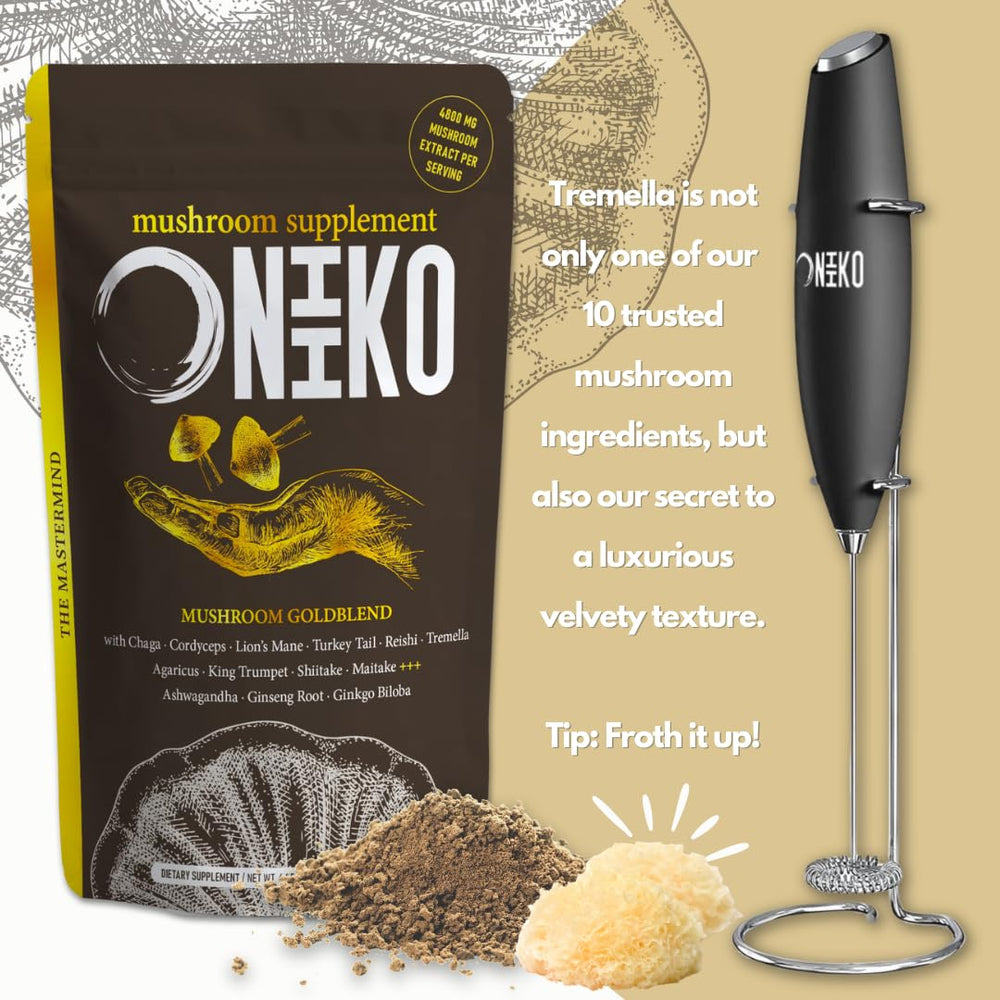 Nutrition facts panel on Oniiko bottle