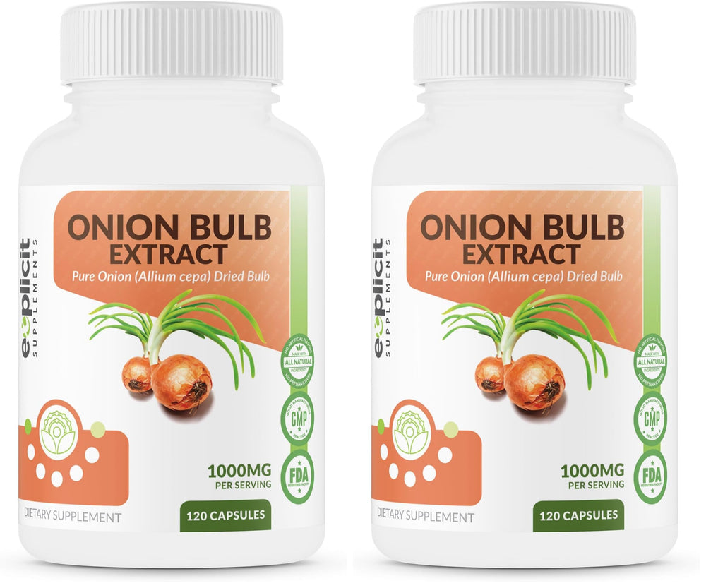All Natural Onion Extract 1000mg bottle front view