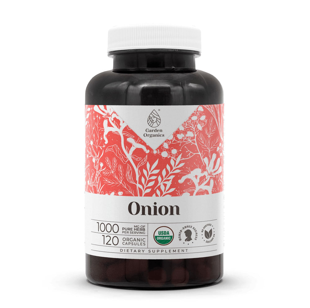 Onion USDA Organic 120 Capsules bottle front view