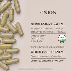 High-potency onion supplement capsules – vegan vegetarian