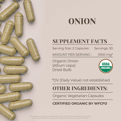 Vegetarian capsules filled with onion extract