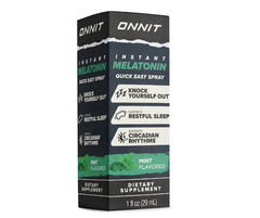 Hand holding ONNIT Melatonin spray demonstrating application