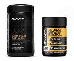 ONNIT Premium Alpha Brain Bundle – Alpha Brain 30ct and Alpha Brain Black Label 80ct