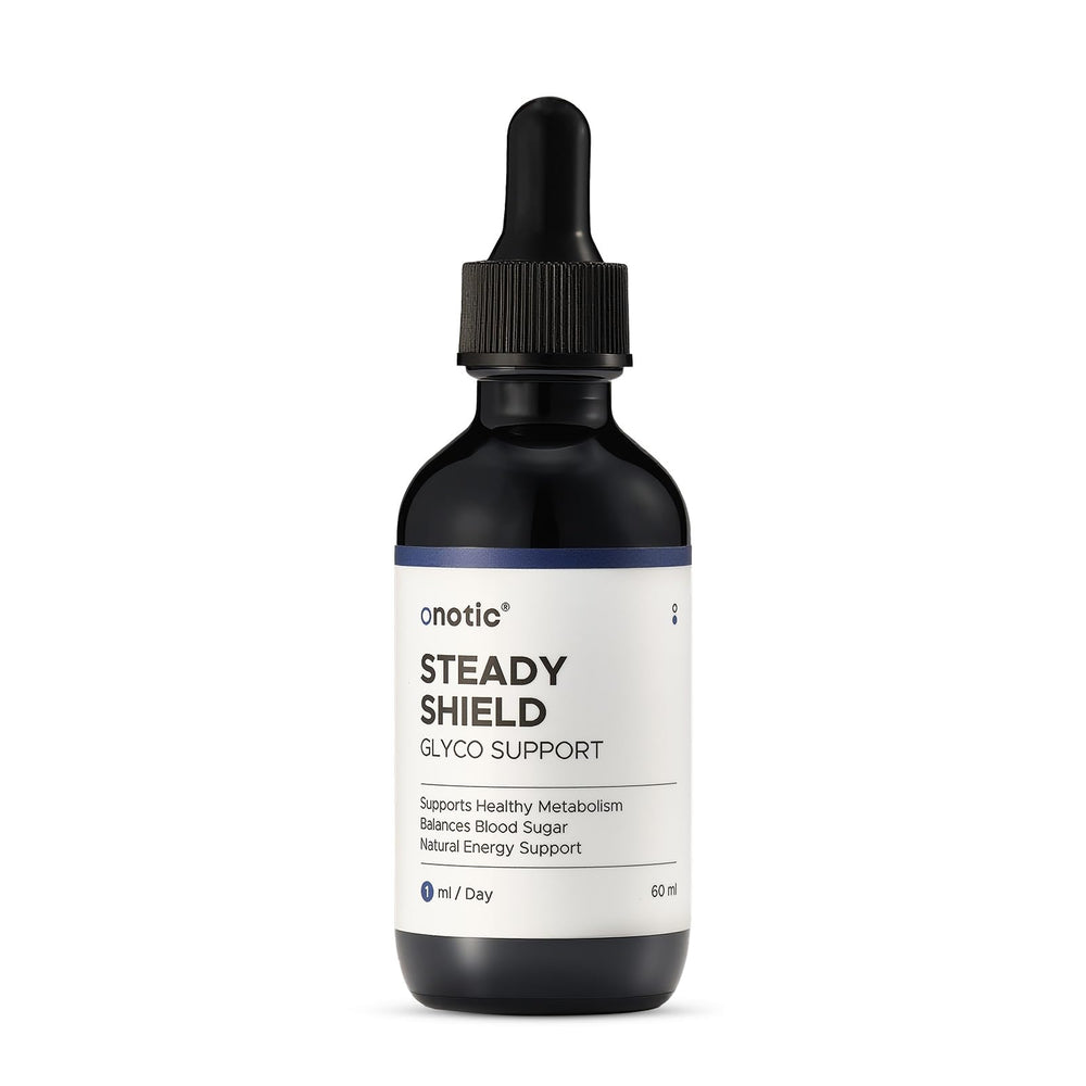 Front view of ONOTIC Glyco Support Steady Shield Drops bottle