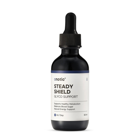 Front view of ONOTIC Glyco Support Steady Shield Drops bottle