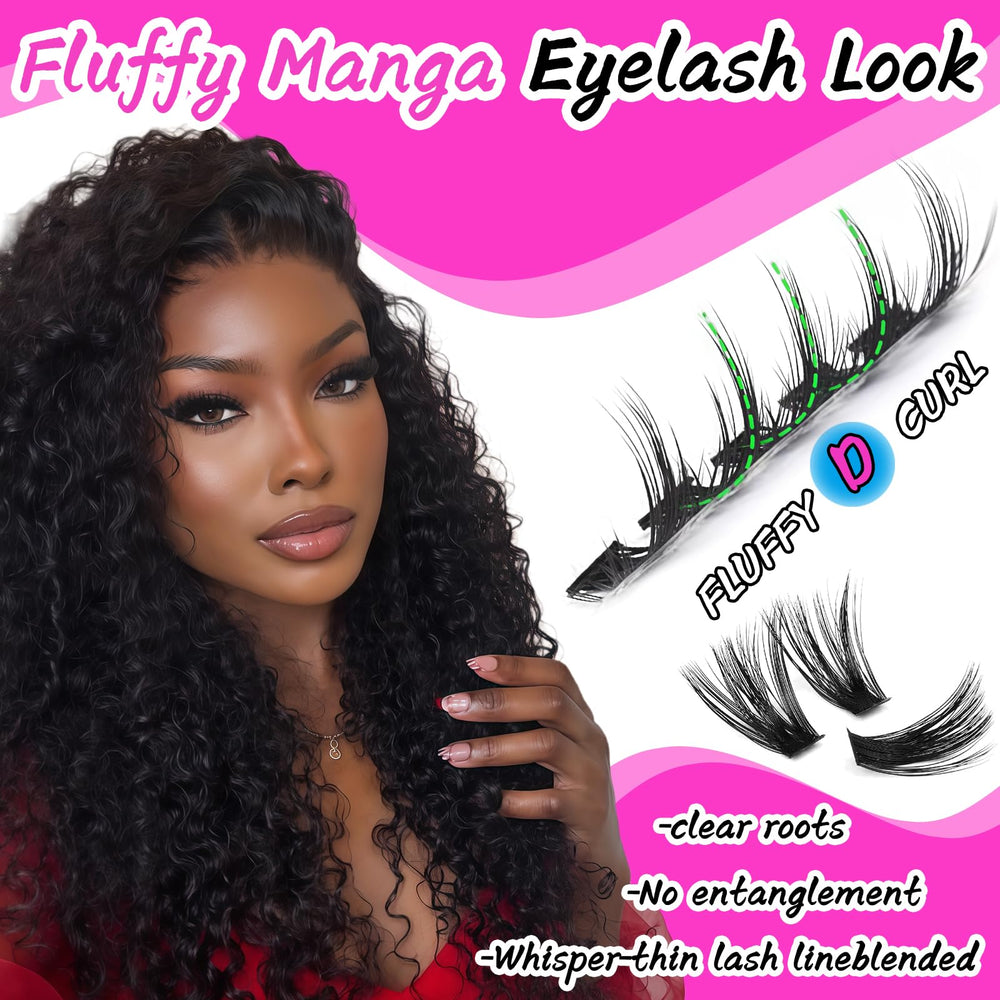 OOPPOO lash clusters in 10-18mm lengths for versatile looks